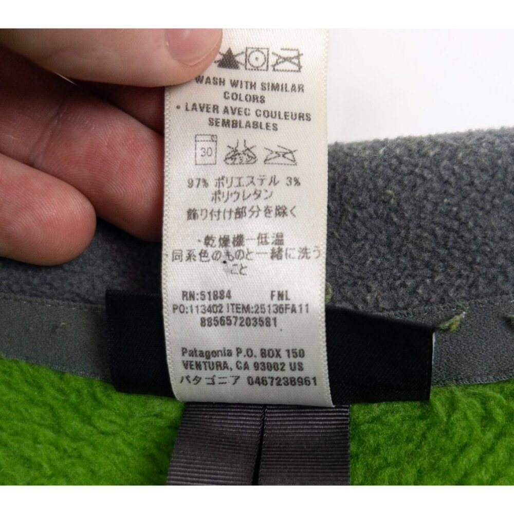 Patagonia R2 Fleece Jacket Men's XL Green Gray Full Zip Fuzzy Outdoor 25136 - Picture 7 of 13